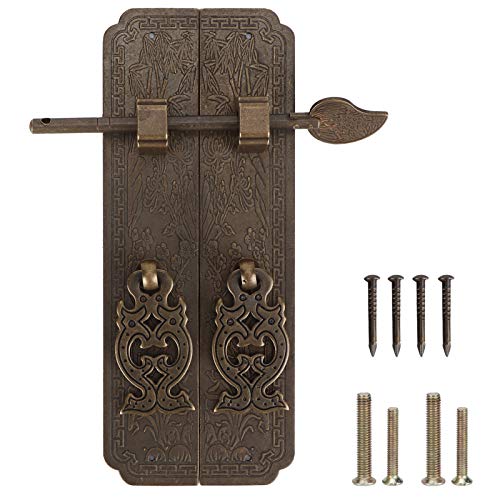 Türgriff, Türbeschlag, Retro Türgriffe Kit Chinesischer Stil Möbelgriffe Antik Kupfer Torgriff Griff Möbel Hardware Türzubehör Geeignet Retro Möbel für Schränke, Kommoden von Nivvity