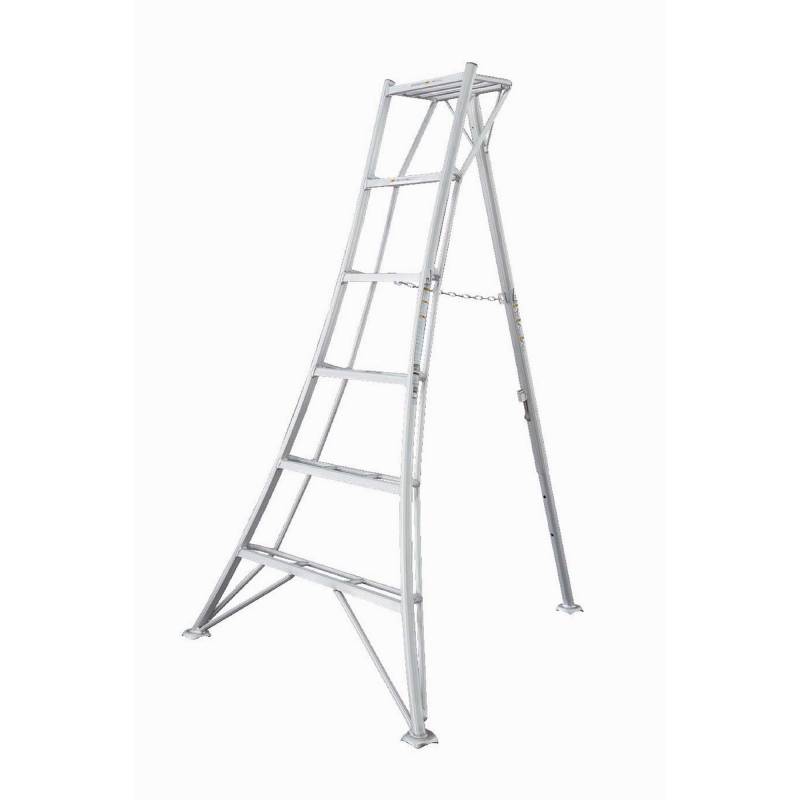 Niwaki 3-Holm-Gartenleiter Aluminium silbern 122 x 125 x 180 cm von Niwaki