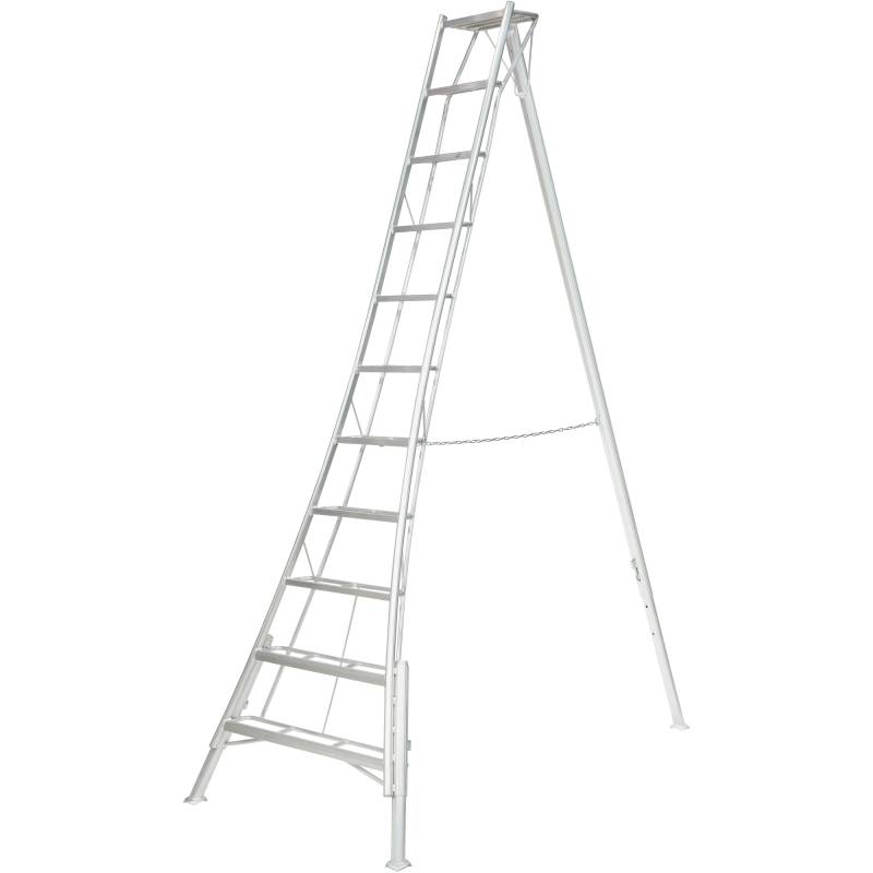 Niwaki 3-Holm-Gartenleiter Aluminium silbern 128 x 248 x 337 cm von Niwaki