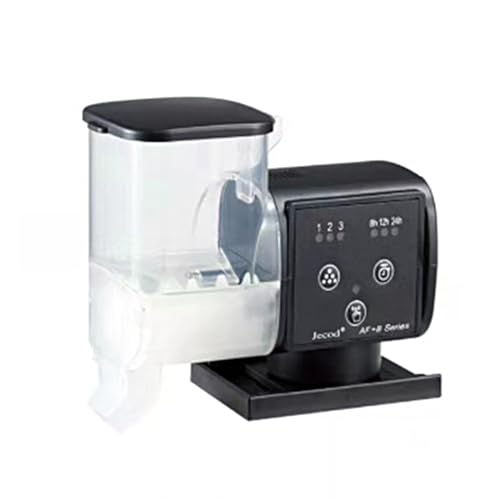 Futterautomat Aquarium 250ml, Fischfutterautomat Automatischer Fischfutterspender mit Batteriebetrieben, Fisch Futterautomaten für Aquarium Fischtank, Doppelseitige Klebstoff Flache Platzierung von Niwugady