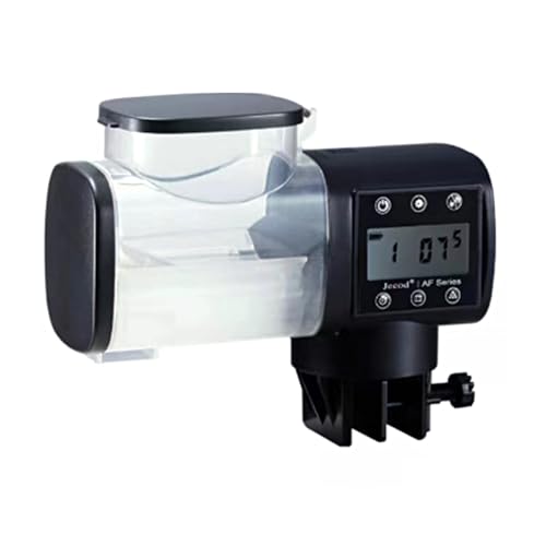 Futterautomat Aquarium 500ml - Automatischer Fischfutterautomat mit Batteriebetrieben - Fischfutterspender - Zeitgesteuerte Fütterungsmodi für die Fütterung von Aquarien im Urlaub - Klemmmontage von Niwugady