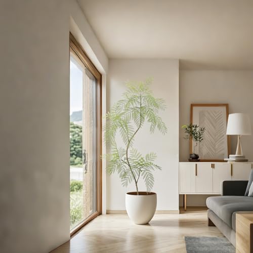 Niwugady 2 Stück künstlicher Topfbaum Jacaranda-Baum Lebensechter, Kunstpflanze 170cm, Kunstpflanze Wie Echt Perfekte Dekoration Pflanze für Drinnen und Draußen Haus Büro Garten Moderne Dekoration von Niwugady