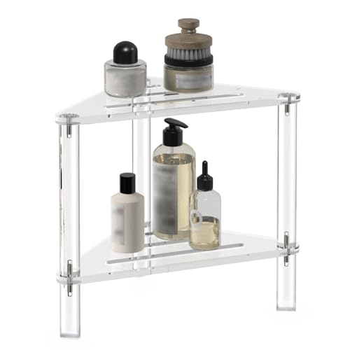 Eck-Duschhocker aus Acryl, wasserdichter Hocker, transparent, ohne Verrutschen – stabile Badewannenstühle für Wohnzimmer, Schlafzimmer, Wohnung im Innenbereich von Nixiara