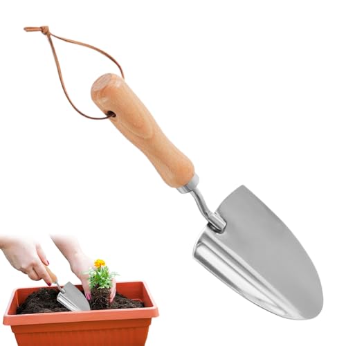 Gartenkelle, schwere Grabkelle – ergonomischer Griff aus Edelstahl für Gartenarbeit, Terrasse, Rasen, Rasen, Gärtnerei von Nixiara
