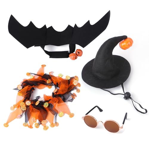 Halloween -Katzenkostüme - Stylish Pets Partys Outfit, Cosplay -Set | Breite Nutzungsfestivals Inspirierte Haustierkleidung, Einzigartiges Pelziges Freundeskostüm Zum Feiern, Familienfotos, Themengrup von Nixiara