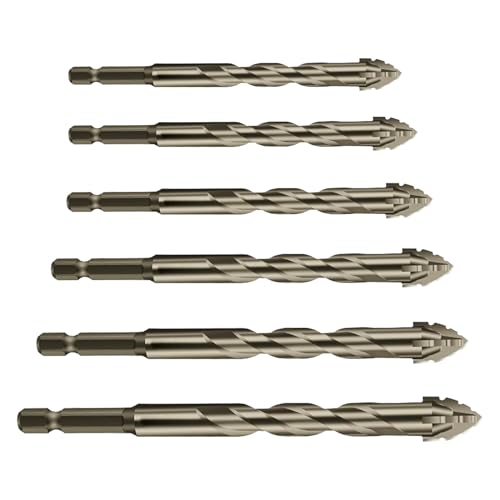 Nixiara Exzenterschneider Set,Vierfach-Fräsersägezahn Exzenterschneider - Harte Bohrspitzen für Beton Metall Holz Ziegel von Nixiara