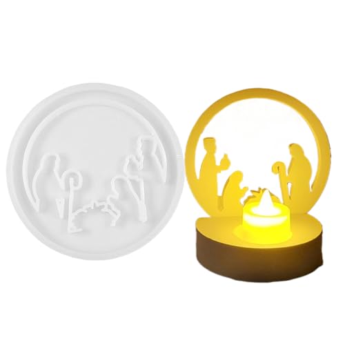 Nixiara Krippe Rund Jesus Geburtsgipsform, Epoxidformen Für Kunsthandwerk, Kerzenseife Ton DIY Home Ornament Nixiara Krippe Rund Jesus Geburtsgipsform, Epoxidformen Für Kunsthandwerk, Kerzenseife Ton DIY Home Ornament von Nixiara
