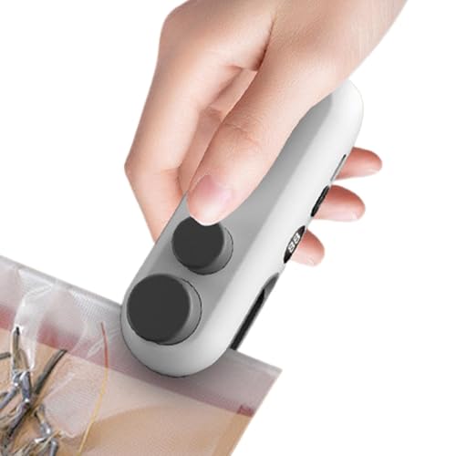 Nixiara Nachfüllbare Beutelversiegelung, Heißsiegelgerät mit Cutter, wiederverschließbarer 2-in-1 Spänebeutel | Tragbare Handpress-Versiegelungsmaschine für Aluminiumbeutel von Nixiara