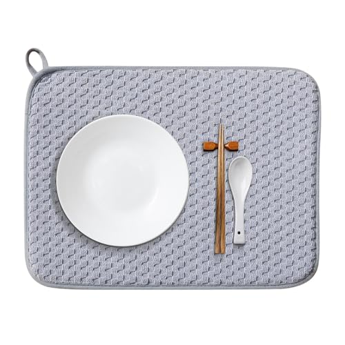 Pap Droying Rack | Rutschfester Geschirrteppich – rutschfeste, spülmaschinenfeste Matte, Abtropfkissen, elegantes Küchenzubehör, schnell trocknend von Nixiara