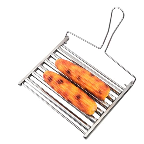 Hot-Dog-Grillständer – faltbarer Grill für Hot Dogs, Wurstroller | Einfach zu verwendender Hotdog-Rollgrill, Edelstahl-Rollgrillkorb für Familientreffen, Braten, Kühlen, Backen von Nixieen