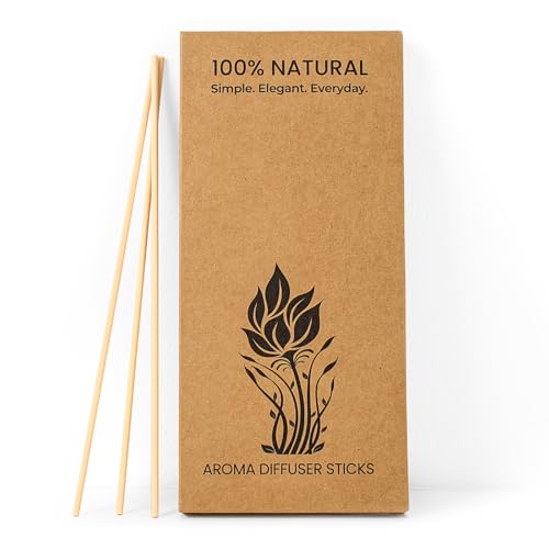100 Stück Diffuserstäbchen, 25 cm Natürliche Rattanstäbchen, Ersatz für ätherische Öle und Aromadiffuser – Für Zuhause & Büro von Nixtrve