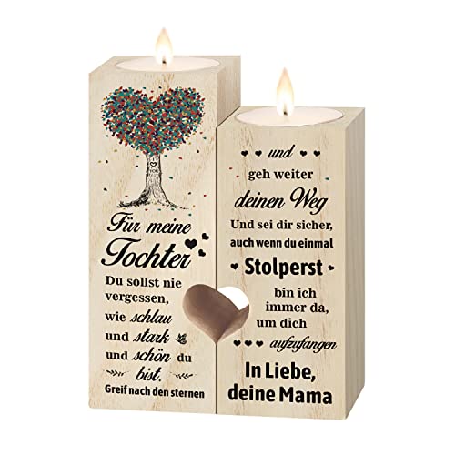 Kerzenständer - an Meine Tochter, Beste Tochter Geschenke von Mama, Mutter Mama, Weihnachten Geburtstag von Niyewsor