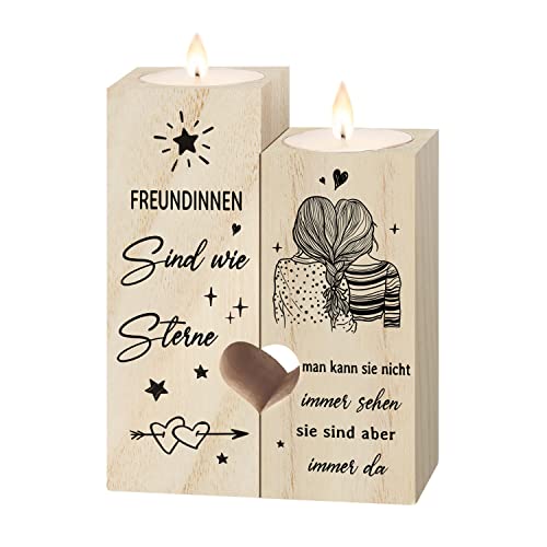 Geschenke für Freundin, Kerzenständer-Freundin Geschenk, Beste Freundin Geschenke, Geburtstagsgeschenk für Freundin Freundinnen, Geschenk Freundin Geburtstag Weihnachten von Niyewsor