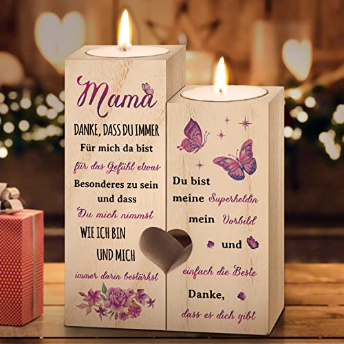 Geschenke für Mama, Mama Geschenk, Kerzenständer Personalisierte Geburtstagsgeschenk für Mama, Muttertagsgeschenk für Mama von Niyewsor