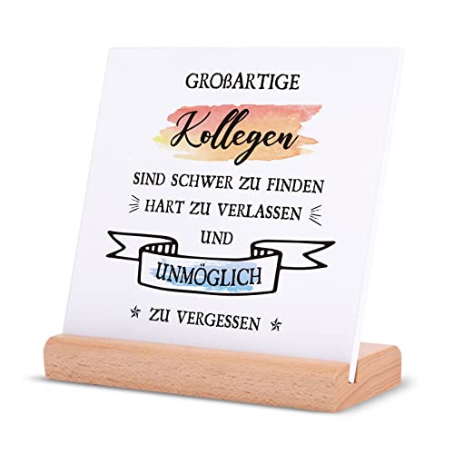 Niyewsor Geschenk Kollegen, Beste Kollegen Geschenk, Abschiedsgeschenk Kollegen Jobwechsel, Geschenke für Kollegin Holzsockel Dekoration Lieblingskollegin Geschenk, Abschied Kollegen von Niyewsor