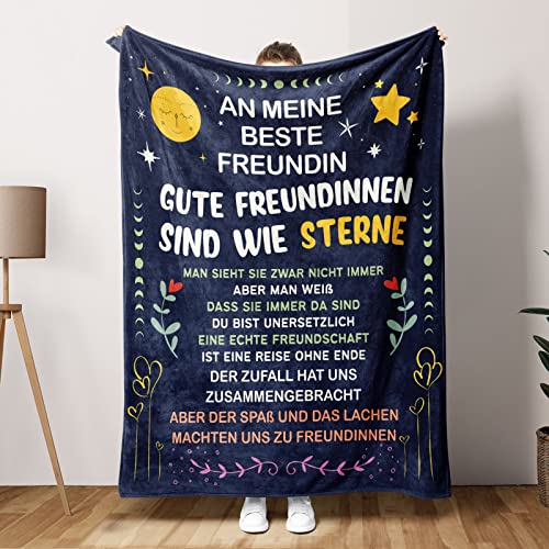 Niyewsor Geschenke für Freundin, Flanelldecke Flauschig Beste Freundin Geschenke, Geschenk Freundin Geburtstag, Geburtstagsgeschenk für Freundin Frauen Kollegen von Niyewsor