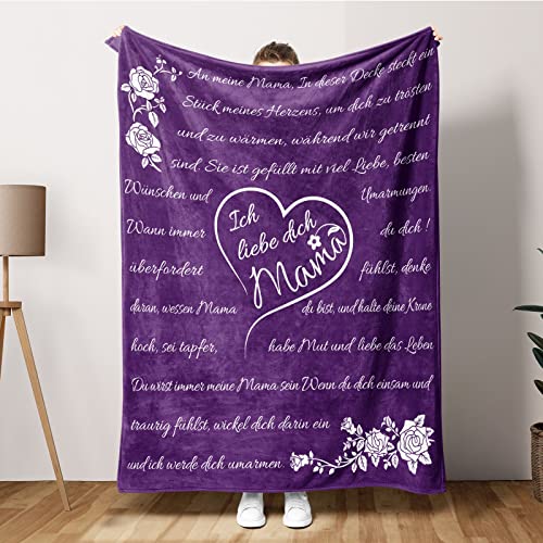 Niyewsor Geschenke für Mama, Mama Geschenk, Kuscheldecke Flauschig Geburtstagsgeschenk für Mama, Decke Geschenk Mama Geburtstag, Muttertagsgeschenk für Mama, 157 * 132 cm von Niyewsor