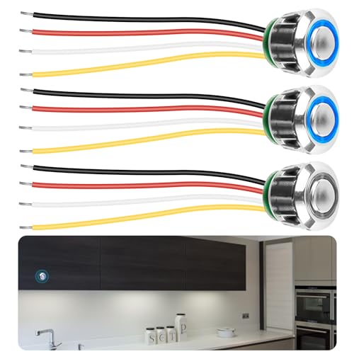12v LED Touch Dimmer Schalter: Nizirioo 2 Stück Touch Dimmer Schalter 16mm Berührungsschalter LED Touchdimmer 5-24v Dc Sensorschalter Stufenloses Dimmen für Lichtleisten LED-Leisten Streifen Strip 12v LED Touch Dimmer Schalter: Nizirioo 2 Stück Touch Dimmer Schalter 16mm Berührungsschalter LED Touchdimmer 5-24v Dc Sensorschalter Stufenloses Dimmen für Lichtleisten LED-Leisten Streifen Strip von Nizirioo