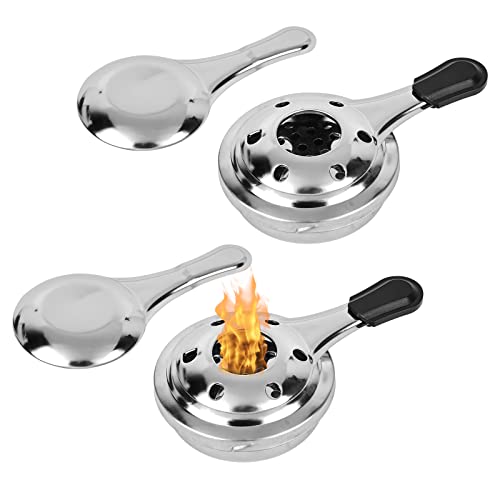 2 Pcs Zubehör Zu Fondue Brenner, Fondue Brenner, Tragbarer Alkoholherd, Pastenbrenner Fondue Alkohol Brenner Edelstahl Brenner Zubehör Alkoholkocher Alkoholbrenner Mini Chocolate Cheese Fondue von Nizirioo