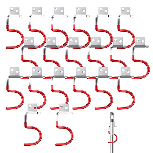 20pcs Gartengerätehalter, Haken Besenhalter Werkzeughalter Gerätehalter Wandhalterung Anti-Rutsch Gummierung für Besen Garten Garage Küche von Nizirioo