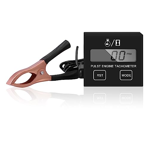 Digitaler Drehzahlmesser Drehzahlmesser für Kettensäge: Induktiver Drehzahlmesser Kleiner Motortachometer Wasserdicht mit Stundenzähler Batterie Austauschbar, Drehzahlmesser für Motorrad Rasenmäher Digitaler Drehzahlmesser Drehzahlmesser für Kettensäge: Induktiver Drehzahlmesser Kleiner Motortachometer Wasserdicht mit Stundenzähler Batterie Austauschbar, Drehzahlmesser für Motorrad Rasenmäher von Nizirioo