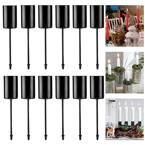 Kerzenhalter Adventskranz Kerzenhalter Stabkerze Metall: 12 Stück Retro Kerzenteller Adventskranz mit Kurzem Dorn, Kerzenständer Stabkerzen Schwarz für Deko Weihnachten Tischdeko für Konische Kerzenhalter Adventskranz Kerzenhalter Stabkerze Metall: 12 Stück Retro Kerzenteller Adventskranz mit Kurzem Dorn, Kerzenständer Stabkerzen Schwarz für Deko Weihnachten Tischdeko für Konische von Nizirioo