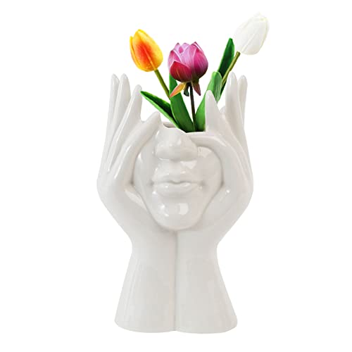 Nizirioo Künstlerische Kopf Vase: Moderne Schicke Abstrakte Weibliche Form Halbkörper Blumenvase - Boho Deko Tischdekoration für Büro, Küche und Heimdekoration Nizirioo Künstlerische Kopf Vase: Moderne Schicke Abstrakte Weibliche Form Halbkörper Blumenvase - Boho Deko Tischdekoration für Büro, Küche und Heimdekoration von Nizirioo