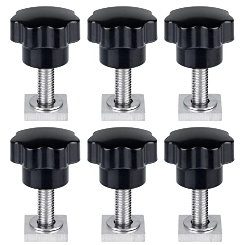 M8 T-nut Adapter Nutensteine, 6 Stück Schnellspannklemmen-Set aus Metall, Nutsteine Dachträger Dachbox mit Sterngriffmutter und Unterlegscheiben, Nutsteine Set t-nut für Dachbox Relingträger M8 T-nut Adapter Nutensteine, 6 Stück Schnellspannklemmen-Set aus Metall, Nutsteine Dachträger Dachbox mit Sterngriffmutter und Unterlegscheiben, Nutsteine Set t-nut für Dachbox Relingträger von Nizirioo