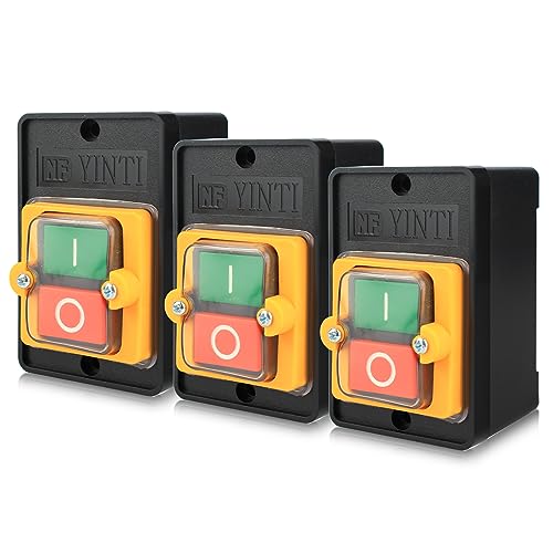 Maschinenschalter Switch Pushbutton Ersatz Schalter: Nizirioo 3 Stück Maschinenschalter AC220V / 380V 10A EIN/AUS-Drucktastenschalter für Maschinenschalter KAO-10KH Maschinenschalter Switch Pushbutton Ersatz Schalter: Nizirioo 3 Stück Maschinenschalter AC220V / 380V 10A EIN/AUS-Drucktastenschalter für Maschinenschalter KAO-10KH von Nizirioo