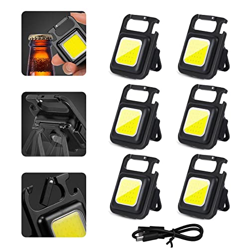 Nizirioo Mini Led Lampe - Arbeitslampe 6 Stück, Wasserdicht Inspektionsleuchten 800 Lumen Magnetisches Mechanikerlicht Tragbare mit USB Aufladen COB Taschenlampen für Camping Reparatur Notbeleuchtung von Nizirioo