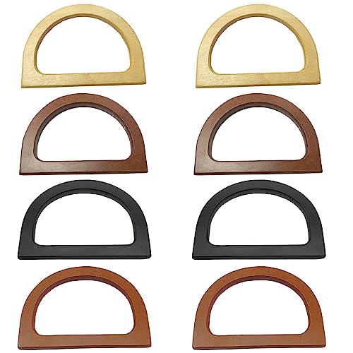 Nizirioo 8 Stück Taschengriffe Holz: D-Form Griff Taschenhenkel, 12 x 8.5cm Ersatz D-Form Handtasche Griff für DIY Tasche Handtaschen Einkaufstasche Handgefertigte Strandtasche Nizirioo 8 Stück Taschengriffe Holz: D-Form Griff Taschenhenkel, 12 x 8.5cm Ersatz D-Form Handtasche Griff für DIY Tasche Handtaschen Einkaufstasche Handgefertigte Strandtasche von Nizirioo