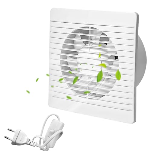 Nizirioo Badlüfter Ø 100mm Wandventilator Abluftventilator Badezimmerlüfter Bad Lüfter mit Kabel Schalter, Wandmontage WC Lüfter Geräuschloser Leise Betrieb, Geringer Energieverbrauch Weiß Nizirioo Badlüfter Ø 100mm Wandventilator Abluftventilator Badezimmerlüfter Bad Lüfter mit Kabel Schalter, Wandmontage WC Lüfter Geräuschloser Leise Betrieb, Geringer Energieverbrauch Weiß von Nizirioo