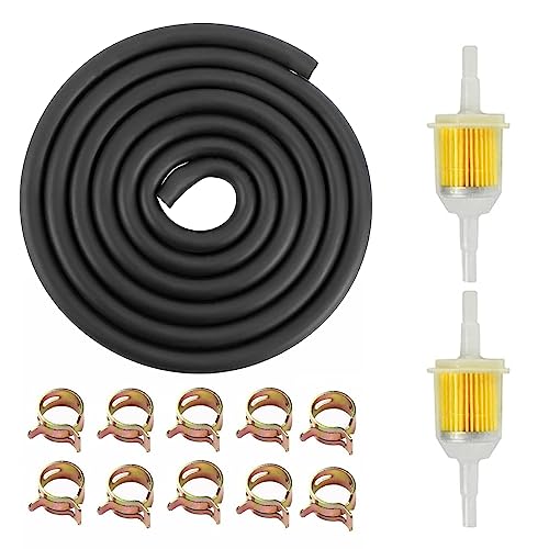 Nizirioo Hochwertiges 1/4" Benzinschlauch Kit: Benzinschlauch 4mm, 2m Kraftstoffleitung, 2x Benzinfilter, 10x Schlauchschellen für Auto/Motorrad/Rasenmäher Nizirioo Hochwertiges 1/4" Benzinschlauch Kit: Benzinschlauch 4mm, 2m Kraftstoffleitung, 2x Benzinfilter, 10x Schlauchschellen für Auto/Motorrad/Rasenmäher von Nizirioo