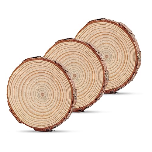 Nizirioo Holzscheiben 3 Stücke Baumscheiben: Holzscheiben 20-22 cm, Ungebohrte Baumscheibe 20mm Dicke, Unbehandelte Baumstamm Scheiben-Holzscheiben zum Basteln für DIY/Basteln/Hochzeit/Weihnachten Nizirioo Holzscheiben 3 Stücke Baumscheiben: Holzscheiben 20-22 cm, Ungebohrte Baumscheibe 20mm Dicke, Unbehandelte Baumstamm Scheiben-Holzscheiben zum Basteln für DIY/Basteln/Hochzeit/Weihnachten von Nizirioo