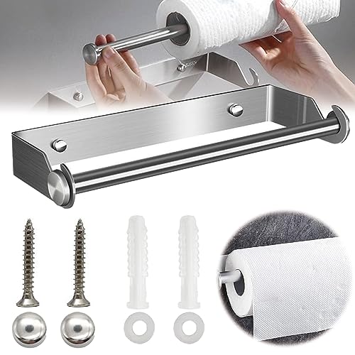 Nizirioo Küchenrollenhalter, Küchenpapierhalter Wandmontage, Papierrollenhalter Rollenhalter Wandrollenhalter Edelstahl Küchenrollen Für Küchenkrepp Holder, Für Küche Schrank Bad(Silber 27cm) von Nizirioo