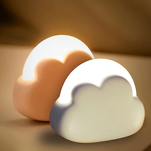 Nizirioo Nachtlicht Kinder LED Dimmbar: Wolkenform Nachtlicht 2 Stücke Nachtlicht Baby für Babyzimmer Kinder USB Aufladbar Geschenke Schlafzimmer Dekorationen Kinder Geschenke für Frau Mädchen von Nizirioo