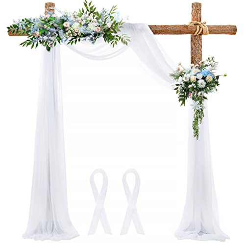 Nizirioo Tülldekostoff Hochzeit Bogenvorhäng, Hochzeitsbogen Gardinen, Hochzeit Vorhang, Hochzeit Vorhang Hochzeitsbogen Für Himmelbett Hochzeitsbogen Traubogen Vorhang Hochzeitsdekoration von Nizirioo