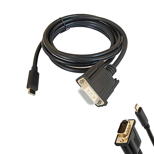 Nizirioo USB C auf VGA Kabel 1.8 m Typ C auf VGA Kabel HD Leitungskonverter Adapterkabel, Unterstützt 1080p USB C auf VGA Kabel für Desktop PC Projektor Laptop HD Leitungskonverter von Nizirioo