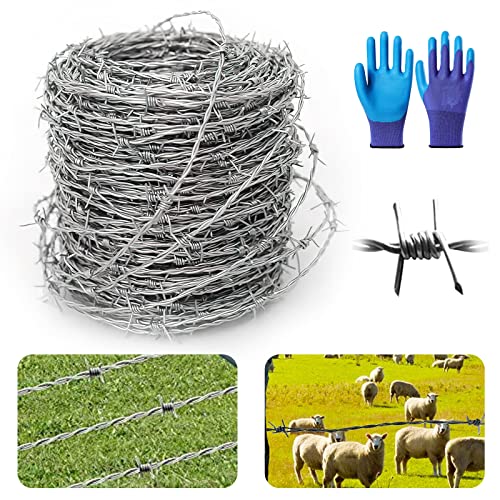 Stacheldraht Verzinkt Stacheldraht-Rolle Perfekt: Nizirioo 18 Gauge 4 Punkt Basteldraht feuerverzinkt Sperrdraht Draht 1,6mm x 16m Sperrdraht für Zäune und zur Abschreckung Tieren Stacheldraht Verzinkt Stacheldraht-Rolle Perfekt: Nizirioo 18 Gauge 4 Punkt Basteldraht feuerverzinkt Sperrdraht Draht 1,6mm x 16m Sperrdraht für Zäune und zur Abschreckung Tieren von Nizirioo