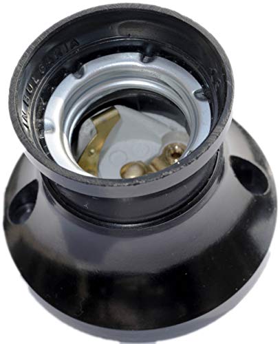 E27 Wand-Fassung rundig Bakelit Hoch Temperatur Messing 4A 250V Keramik Basis von Fcalvy