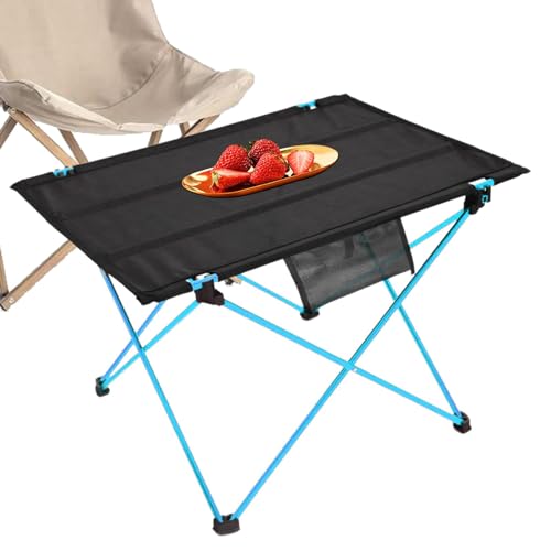 Aluminium-Picknicktisch | Tragbarer Campingtisch | Klappbarer Outdoor-Tisch, zusammenklappbarer Campingtisch, leichter Esstisch, kompakter Campingtisch, einfach aufzubauender Tisch für Camping und dra von Nkmujil