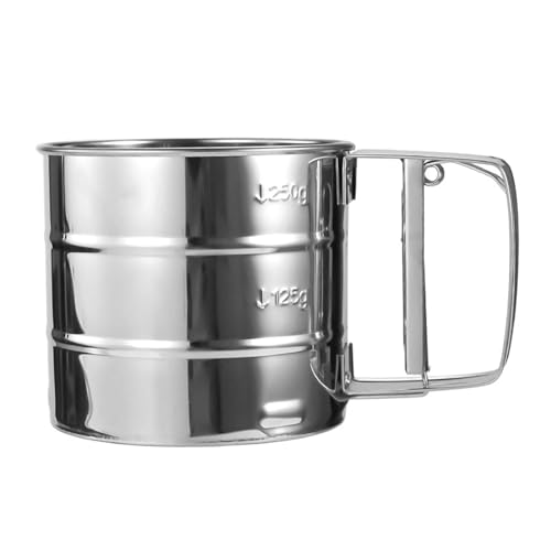 Backpulversieb | Handbacksieb Becher | Mehlsieb mit Griff, manuelles Zuckersieb mit Griff für Puderzuckerstreuer Staubwedel, Mehlsieb Sieb zum Backen von Kuchen Backpulversieb | Handbacksieb Becher | Mehlsieb mit Griff, manuelles Zuckersieb mit Griff für Puderzuckerstreuer Staubwedel, Mehlsieb Sieb zum Backen von Kuchen von Nkmujil
