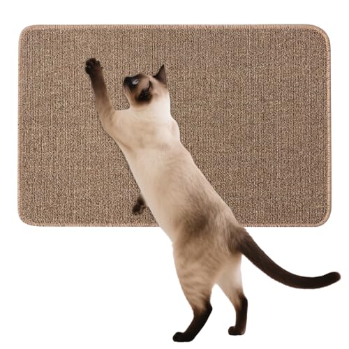 Cat Scratcher Mat, Carpet Cat Scratching Pad, 19.69x9.84x0.39 Inches Anti Scratch Protector with Adhesive Backing, Interactive Cat Toy for Floor, Sofa, Couch and Indoor Home Use von Nkmujil