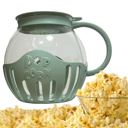 Mikrowellen-Popcorn-Popper, Micro-Pop-Mikrowellen-Popcorn-Popper mit temperaturbeständigem Glas, Quart Mikrowellen-Popcorn-Popper aus Glas, 2,25 Quart Snack-Popcorn-Air-Popper von Nkmujil
