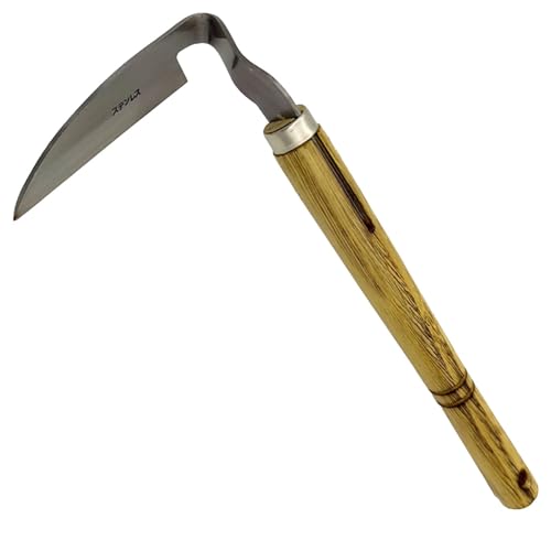 Nkmujil Weeding Sickle | Gardening Hand Weeder with Hard Wood Handle | Scythe Grass Cutter for Quick Work, Weeding and Digging for Gardening von Nkmujil