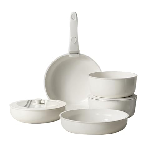 Pots and Pans Set, Kitchen Cookware Sets, 10.24×2.7 Inches Detachable Handle Utensils, Removable Nonstick Kitchenware for Home Apartment Camping Picnic Compact Cooking Needs Pots and Pans Set, Kitchen Cookware Sets, 10.24×2.7 Inches Detachable Handle Utensils, Removable Nonstick Kitchenware for Home Apartment Camping Picnic Compact Cooking Needs von Nkmujil