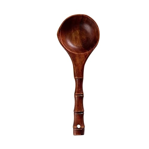 Servierlöffel aus Holz | Holzspatel Löffel | Handgefertigter Holzlöffel | Multifunktionaler Küchenhelfer mit langem Griff Kochlöffel für Haushalt Kochen Servieren Mischen von Nkmujil