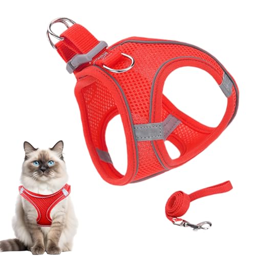 Nlrlo Katzengeschirr | Verstellbares Katzengeschirr für kleine, mittlere und große Katzen - Outdoor-Reisebedarf - Trainingserucksack von Nlrlo