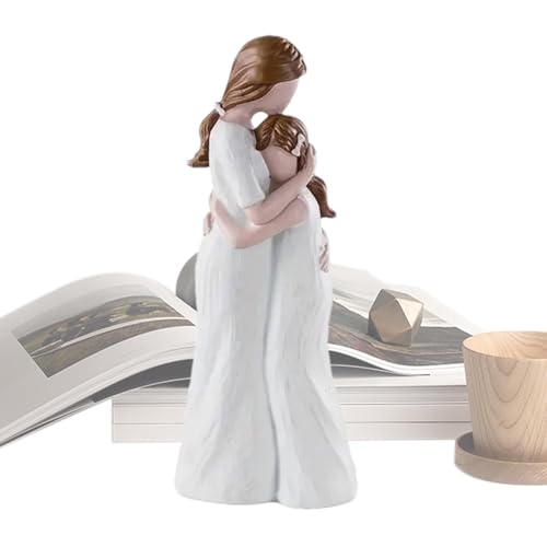 Nlrlo Mutter und Tochter Statue - Buntfarben - Ideal für Wohnzimmer, Schlafzimmer & Regal - Harz - Familie - Figurine von Nlrlo