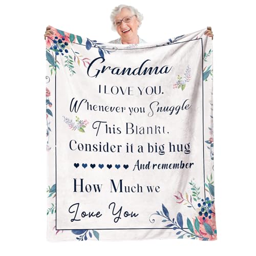 NlsqEU Oma Geschenke, Decke Geschenk für Oma, Geschenk Oma Geburtstag Oma Geburtstagsgeschenk Kuscheldecke Superweiche Decke aus Flanell 59 * 51 Zoll (Englisch) von NlsqEU